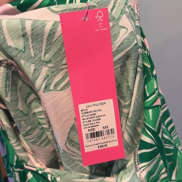 Lilly Pulitzer Small Hallie Short Sleeve Dress - Picture 5 of 7